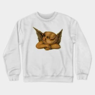 Friendly green pigs who are also angels. Vintage colorful design Crewneck Sweatshirt